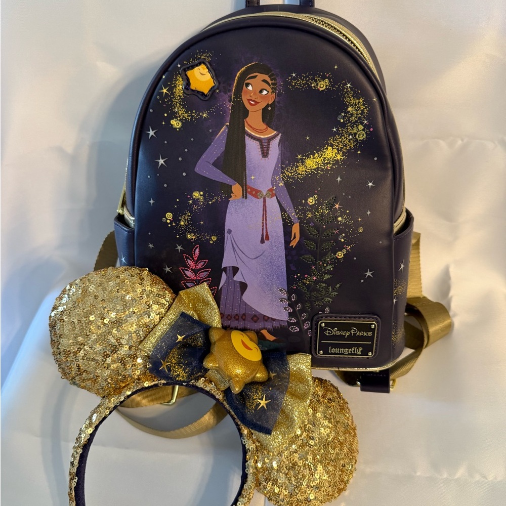 Loungefly Wish Backpack with Wish Headband set - Picture 2 of 10